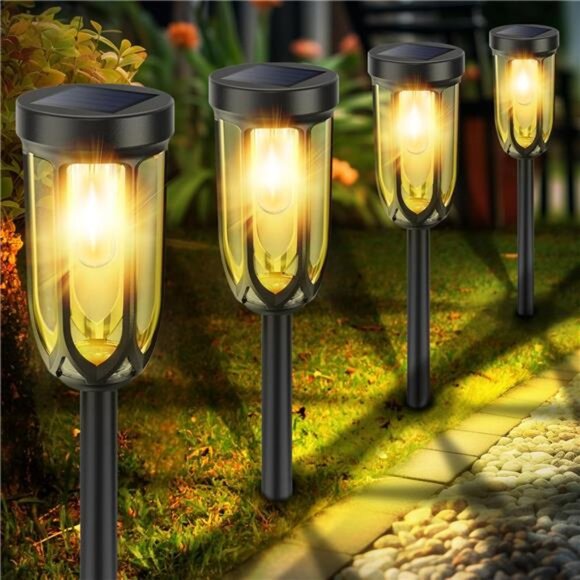 Solar Lights Outdoor 8 Pack Waterproof Pathway Garden Yard Patio Landscape Light - Picture 2 of 7